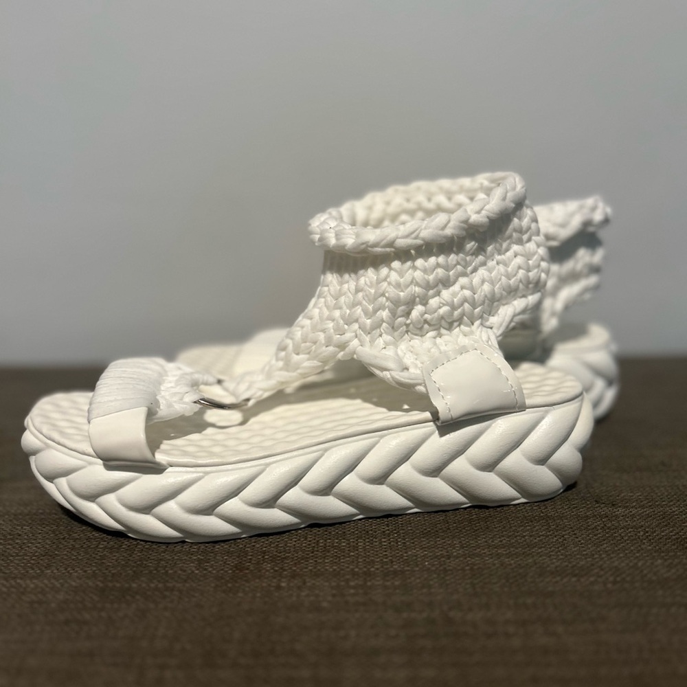 White Woven Sandals